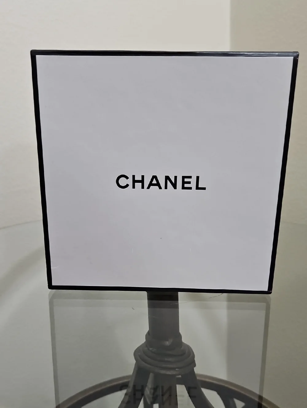 CHANEL Black and White Logo Gift Box